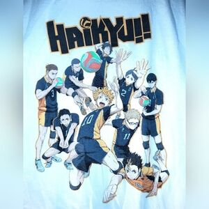 Haikyu Anime Volleyball Graphic Tee - White